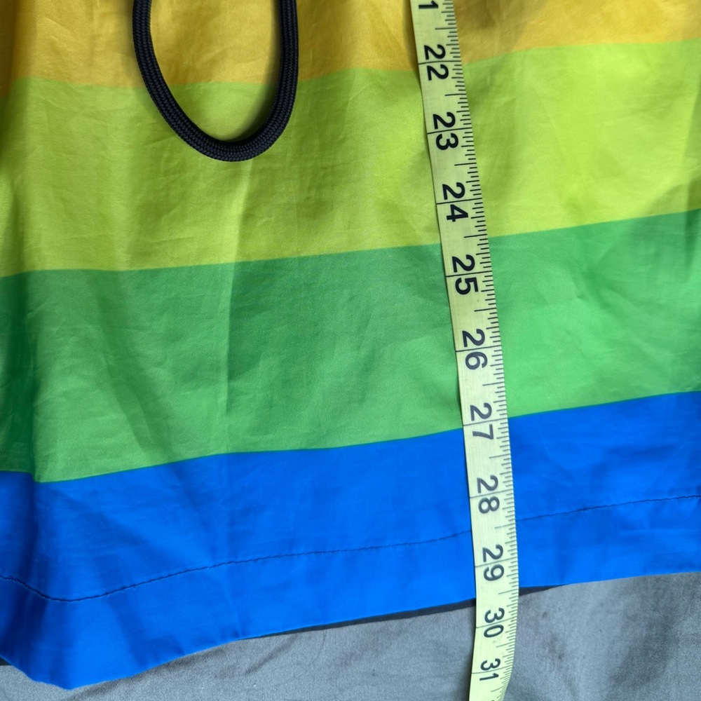 Vintage Polaroid Black Jacket Rainbow Stripes Windbreaker Hoodie Sz M 90s Y2K - Picture 8 of 8